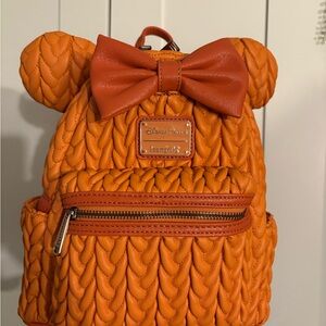 Loungefly Orange Backpack with Bow and Ears